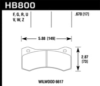 Hawk Willwood 6617 DTC-60 Race Brake Pads