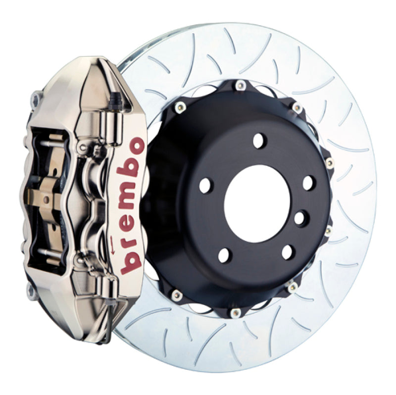 Brembo 14+ Q50/Q50S (Excl. AWD) Rear GTR BBK 4 Piston Billet 380x28 2pc Rotor Slotted Type3- Nickel