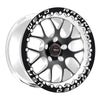 Weld S77 17x10 / 5x4.75 BP / 7.2in. BS Black Wheel (High Pad) - Black Single Beadlock MT