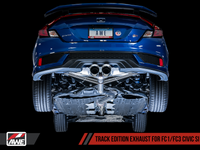 AWE Tuning 2016+ Honda Civic Si Track Edition Exhaust w/Front Pipe & Dual Chrome Silver Tips