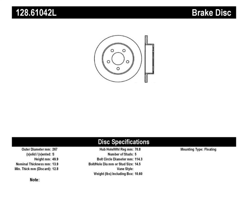 StopTech Drilled Sport Brake Rotor