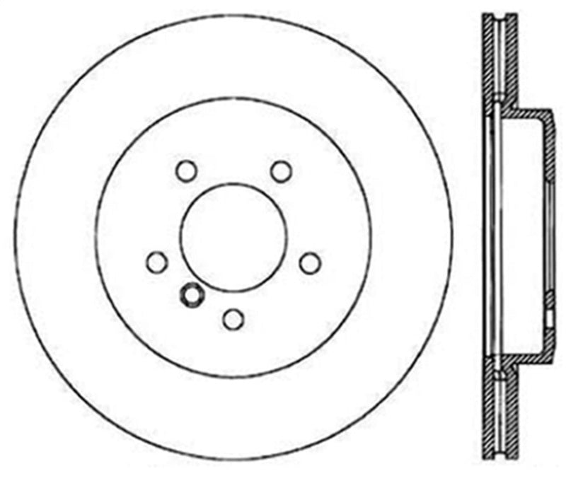 StopTech 01-06 BMW 330 Drilled Right Front Rotor