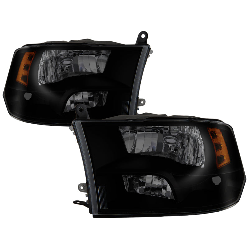 xTune Dodge Ram 1500 09-17 (Non-LED) OEM Style Headlights - Black Smoked HD-JH-DR09-QU-BSM