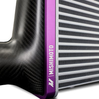 Mishimoto Universal Carbon Fiber Intercooler - Gloss Tanks - 525mm Gold Core - C-Flow - DG V-Band