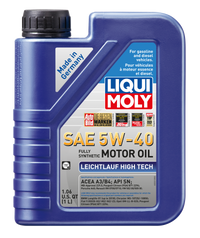 LIQUI MOLY 1L Leichtlauf (Low Friction) High Tech Motor Oil SAE 5W40