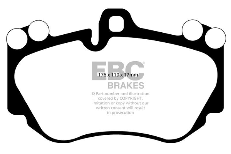 EBC 05-10 Lamborghini Murcielago 6.5 (4 Pad set)(Cast Iron Rotors) Yellowstuff Front Brake Pads