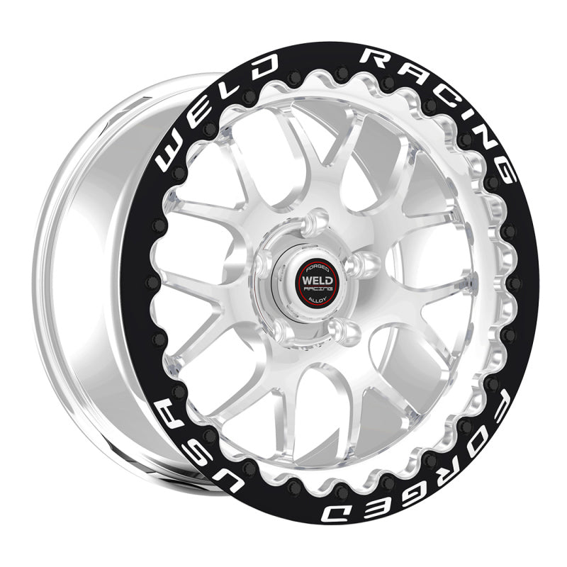 Weld S77 17x10.5 / 5x120mm BP / 7.7in. BS Polished Wheel (High Pad) - Single-Beadlock