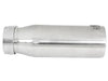 aFe MACH Force-XP 304 SS Sing Wall Pol Exh Tip Univ Exit 3in Inlet x 4in Outlet x 12in L - Clamp On