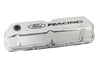 Ford Racing Logo Stamped Steel Valve Covers - Chrome