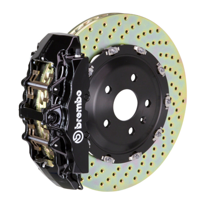 Brembo 05-11 A6 3.0T/4.2L Front GT BBK 6 Piston Cast 380x34 2pc Rotor Drilled-Black