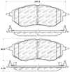 StopTech Performance 05-08 Legacy 2.5 GT Front Brake Pads