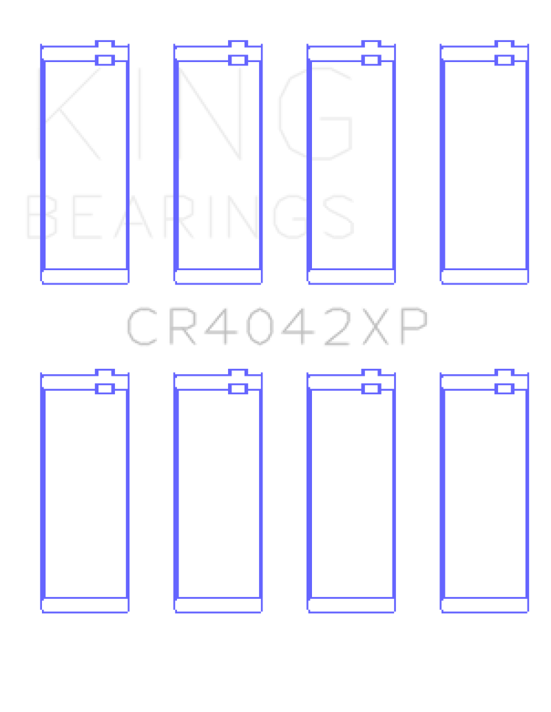 King BMW M40/M42/M43/M44 1.6L/1.8L/1.9L (Size .026) Connecting Rod Bearings (Set of 4)