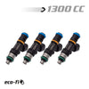 BLOX Racing 1300CC Street Injectors 48mm With 1/2in Adapter 14mm Bore