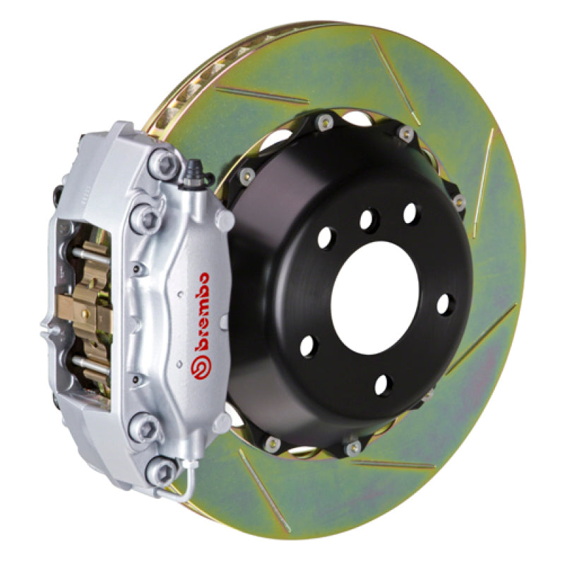 Brembo 15-18 M3 Excl CC Brake Rr GT BBK 4Pis Cast 345x28 2pc Rotor Slotted Type1-Silver