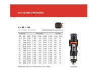 Grams Performance Nissan/Infiniti 370Z/VQ37 550cc Fuel Injectors (Set of 6)