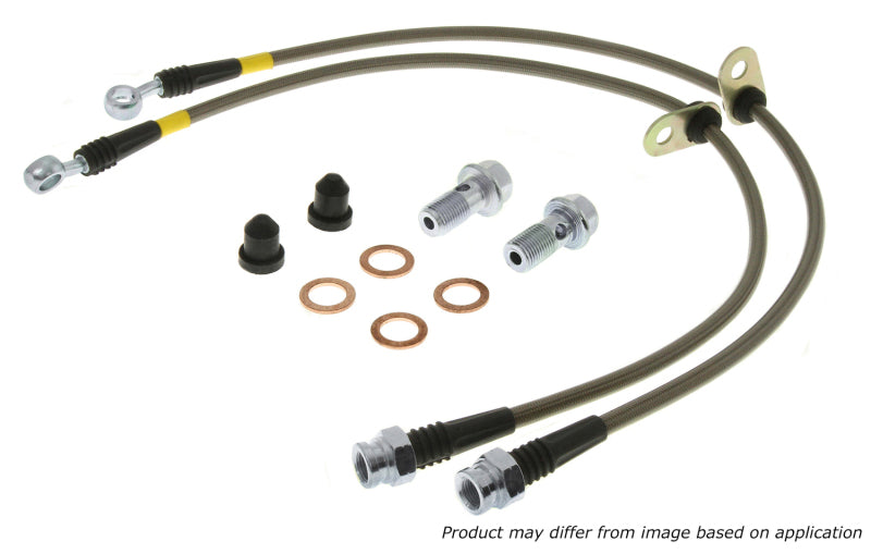 StopTech 02-05 WRX Stainless Steel Front Brake Lines for Big Brake Kit