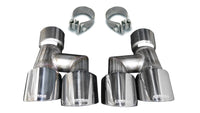 Corsa Twin 4.0in Polished Pro-Series Tip Kit (Clamps Included)