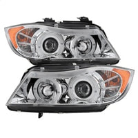 Spyder BMW E90 3-Series 06-08 Projector LED Halo Amber Reflector Rplc Bulb Chrm PRO-YD-BMWE9005-AM-C