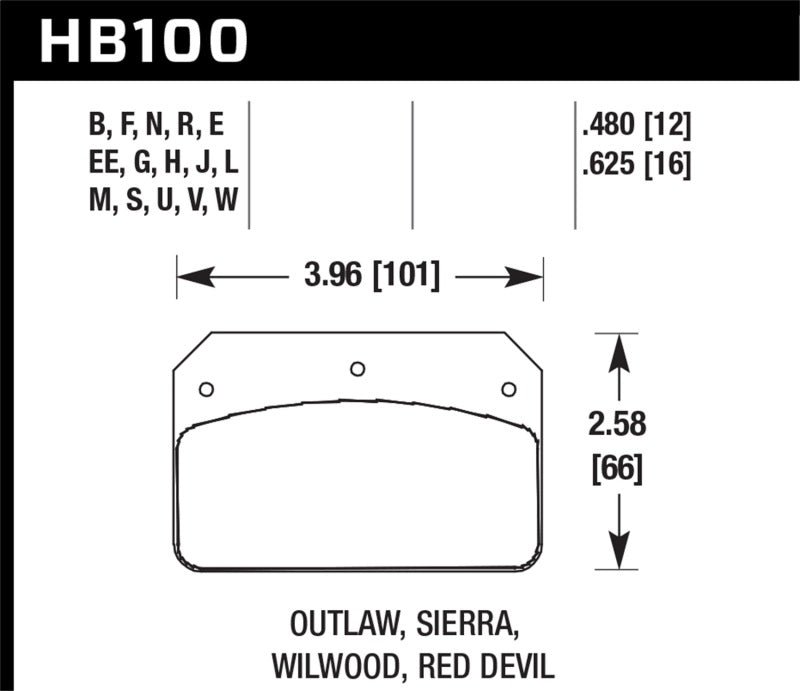 Hawk Wilwood Dynalite Caliper HP+ Street Brake Pads