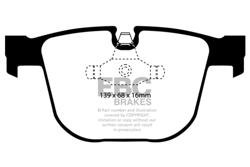 EBC 10-14 BMW X5 4.4 Twin Turbo (50) Greenstuff Rear Brake Pads