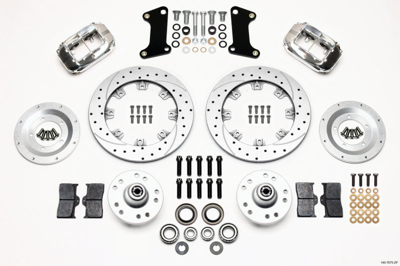 Wilwood Forged Dynalite Front Kit 12.19in Drill-Zinc Pol 67-69 Camaro 64-72 Nova Chevelle