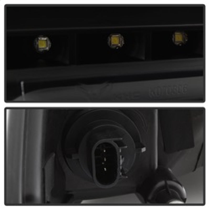 xTune Dodge Ram 2009-2014 Halo LED Projector Headlights - Black PRO-JH-DR09-CFB-BK
