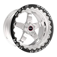 Weld S71 15x10.33 / 5x4.75 BP / 6.5in. BS Polished Wheel (Medium Pad) - Black Single Beadlock MT