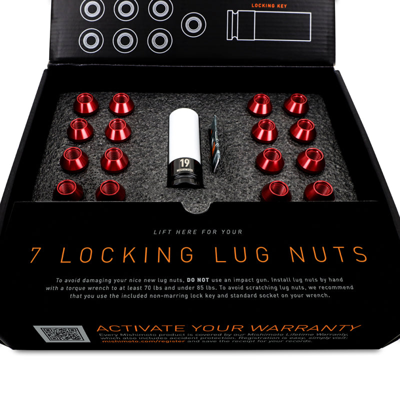 Mishimoto Aluminum Locking Lug Nuts 1/2 X 20 23pc Set Neo Chrome