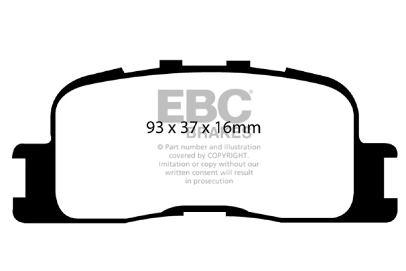 EBC 02-03 Lexus ES300 3.0 Yellowstuff Rear Brake Pads