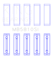 King Engine Bearings Toyota 2AR-FE/ 2AR-FXE (Size 0.05) Main Bearing Set