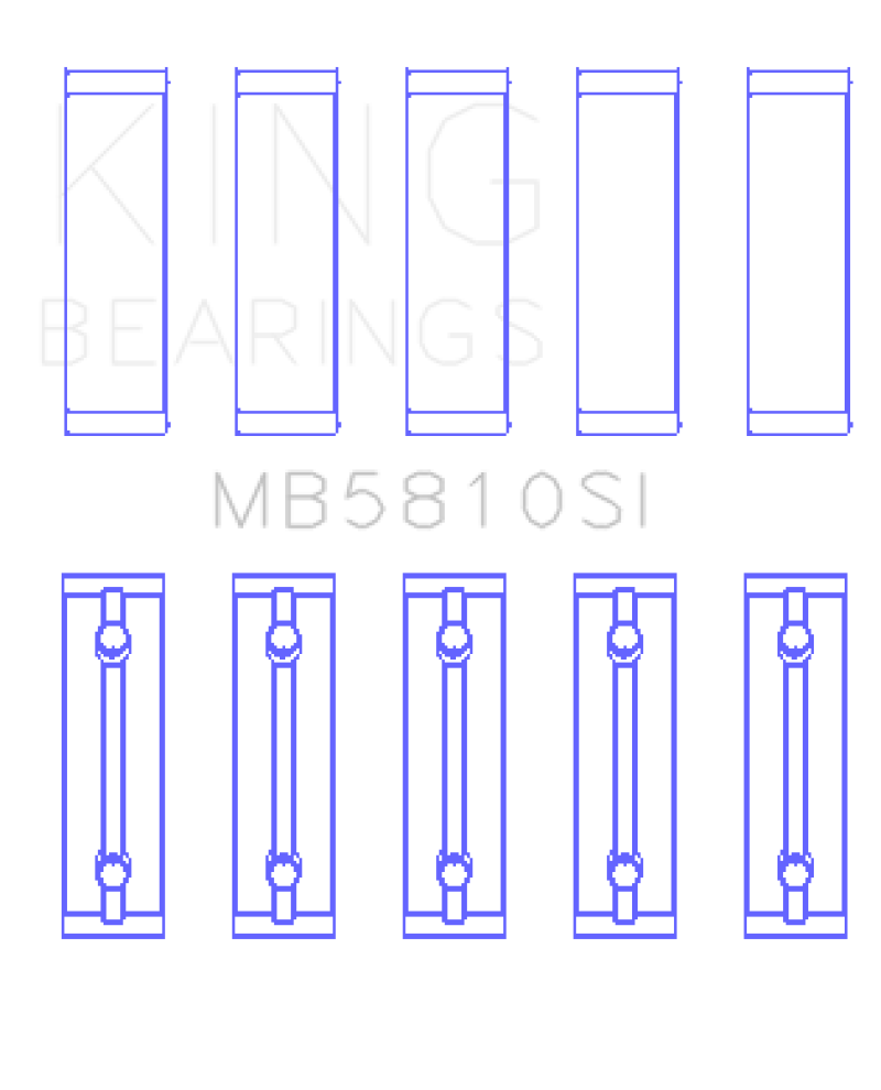 King Engine Bearings Toyota 2AR-FE/ 2AR-FXE (Size 0.05) Main Bearing Set