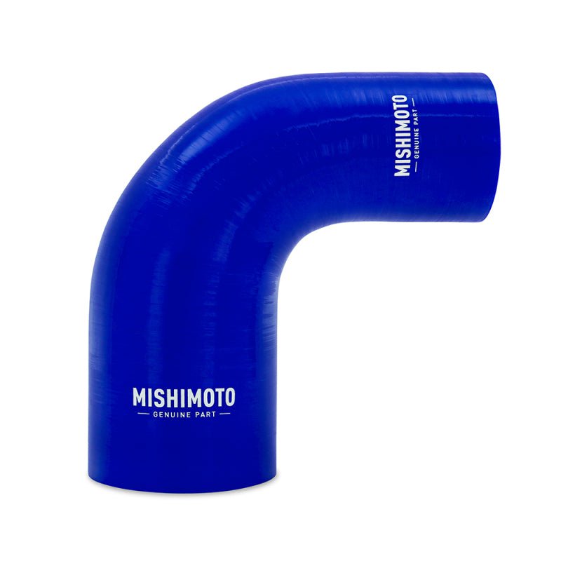 Mishimoto Silicone Reducer Coupler 90 Degree 3in to 3.5in - Blue