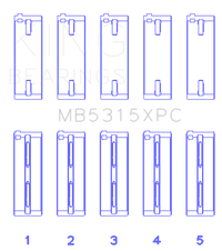 King Engine Bearings Mitsubishi 4G63/4G64 Coated Performance Main Bearing Set - Size STD