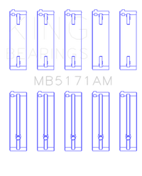 King Engine Bearings Mazda FS-DE L4/FP L4/FS L4  DOHC 16 Valve  (Size +0.25) Main Bearing Set