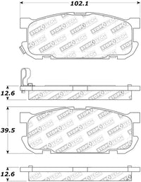 StopTech Street Touring 01-05 Miata w/ Sport Suspension Rear Brake Pads D891