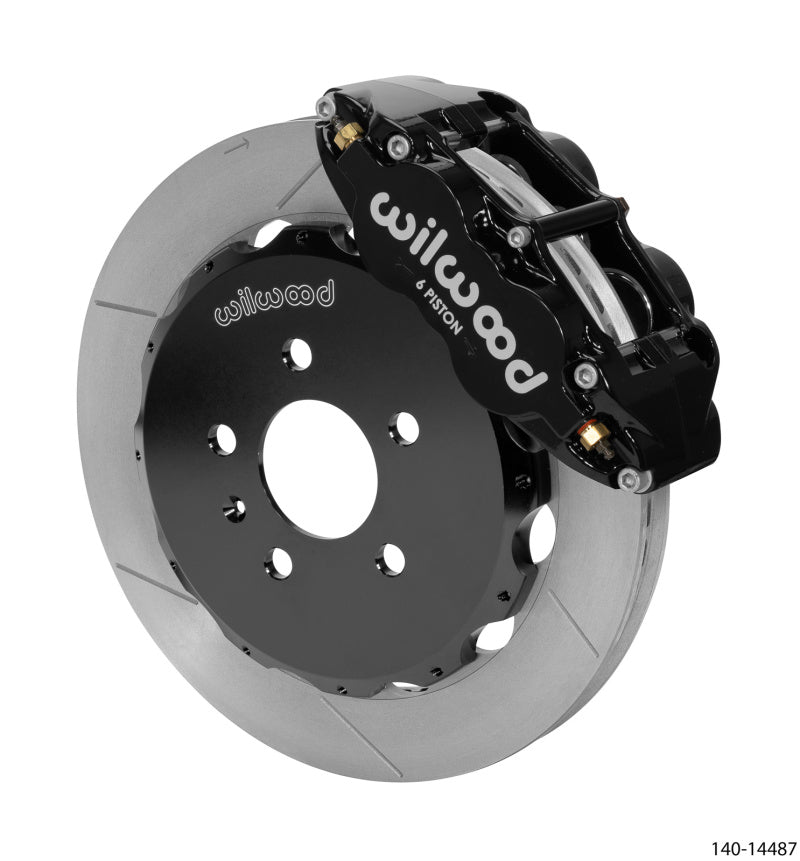 Wilwood 03-08 Audi A4 Forged Narrow Superlite 6R Front Big Brake Kit 12.88in Rotor Dia (Black)