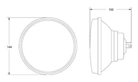 Hella Vision Plus 5-3/4in Round Conversion Headlamp High/Low Beam - Single Lamp