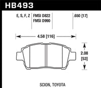 Hawk 04-07 xA/xB D990 Blue 9012 Race Front Brake Pads