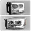 Spyder Dodge Ram 1500 06-08 V2 Projector Headlights - Light Bar DRL - Chrome (PRO-YD-DR06V2-LB-C)