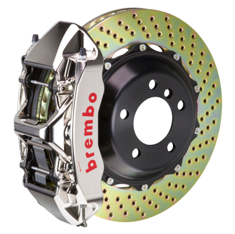 Brembo 08-13 IS-F Front GTR BBK 6 Piston Billet380x32 2pc Rotor Drilled- Nickel Plated