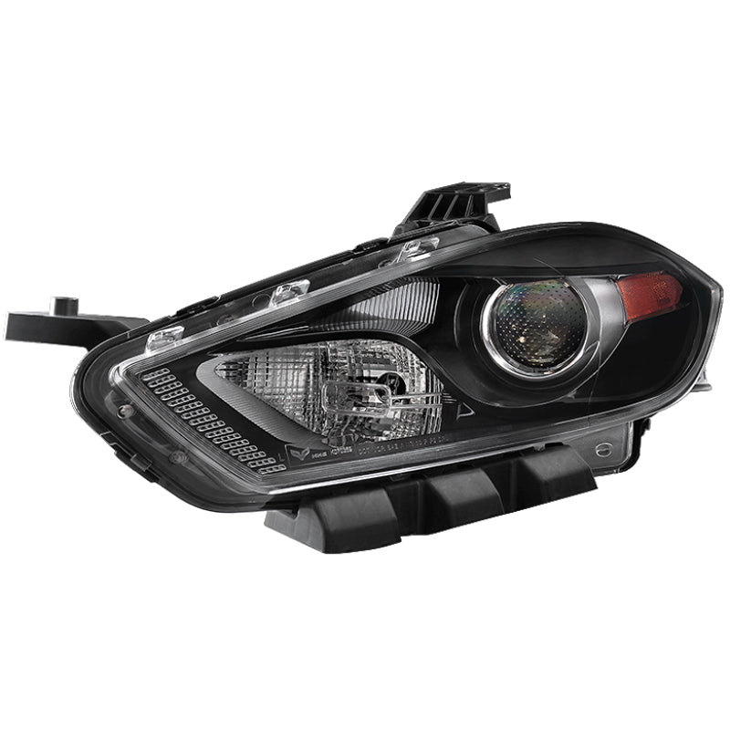 xTune Dodge Dart 13-15 Driver Side Projector Headlight - OEM Left - Black HD-JH-DDART13-H-OE-L