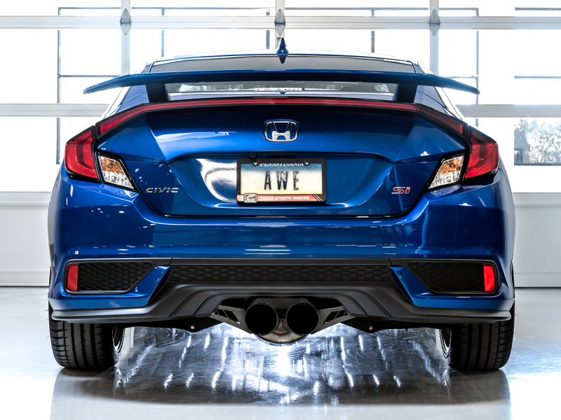 AWE Tuning 2016+ Honda Civic Si Touring Edition Exhaust w/Front Pipe & Dual Diamond Black Tips