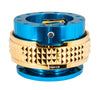 NRG Quick Release Kit - Pyramid Edition - Blue Body / Chrome Gold Pyramid Ring