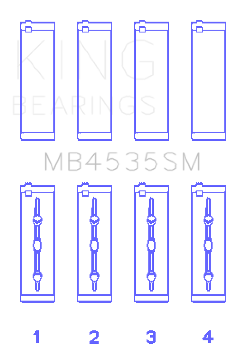 King Mercedes M276 V6 (Size STD) Main Bearing Set