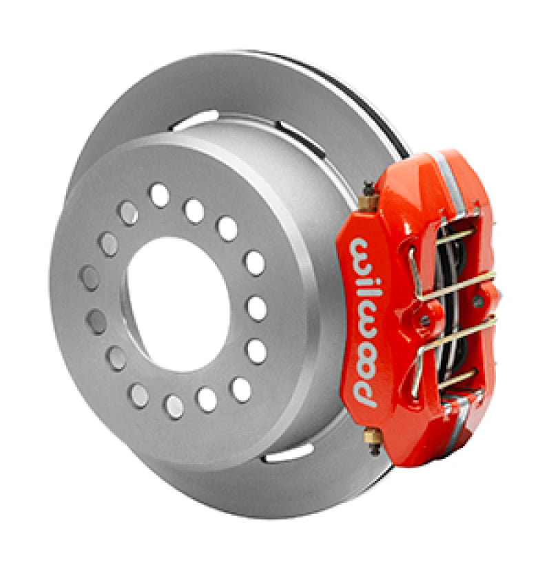 Wilwood Small Ford 11 in. Forged Dynapro Low-Profile Rear Parking Brake Kit (Red Calipers)