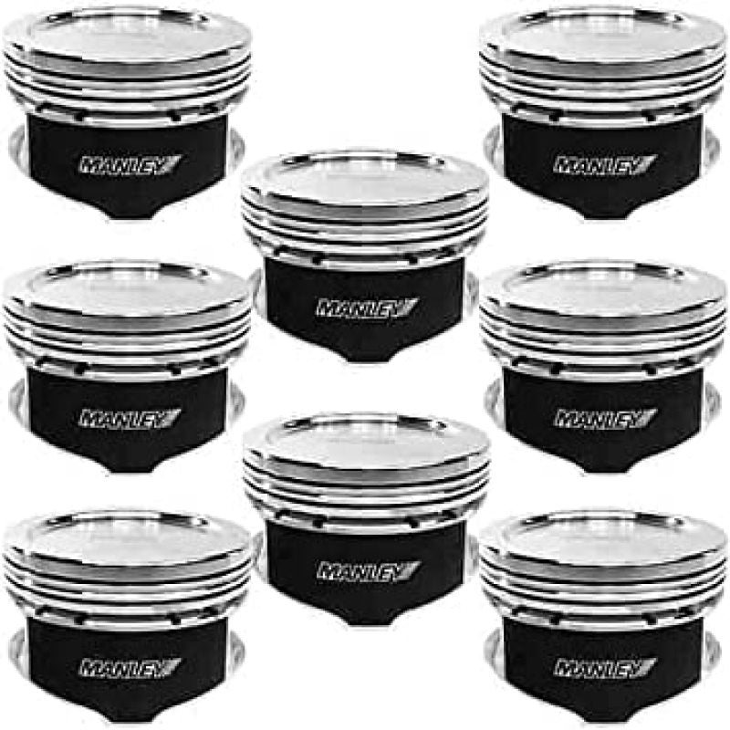 Manley 2018+ Ford Coyote 5.0L 6.75cc Dish 3.700in Bore 12:1 CR 22mm Pin Platinum Pistons