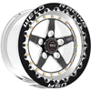 Weld Weldstar 15x10 / 5x4.5 BP / 6.5in. BS Polished Wheel - Black Single Beadlock MT