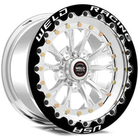 Weld S77 17x10 / 5x4.5in BP / 7.8in. BS / 58mm O/S Polished Center Wheel - Single Beadlock