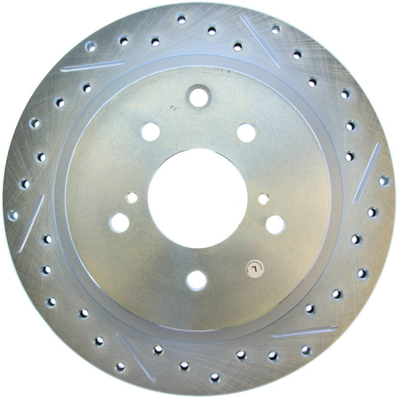 StopTech 89-96 Nissan 300ZX Select Sport Slotted & Drilled Left Rear Brake Rotor