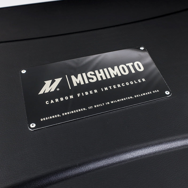 Mishimoto Universal Carbon Fiber Intercooler - Gloss Tanks - 600mm Black Core - S-Flow - R V-Band